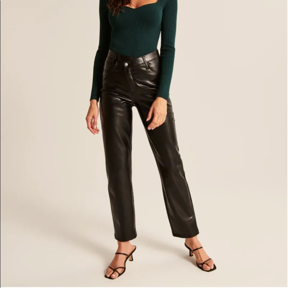 Vegan Leather Dad Pants